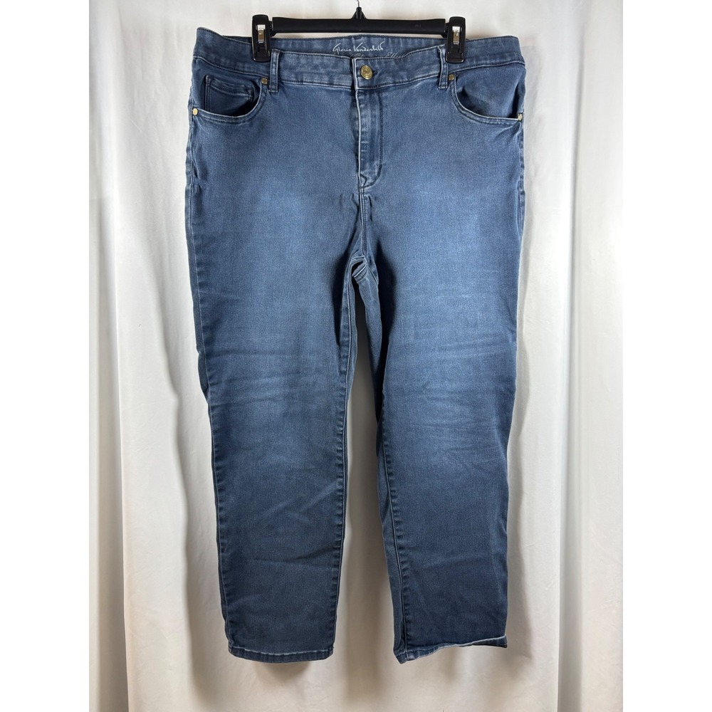 Gloria Vanderbilt Bridget Ankle Jeans Womens 18W Blue Slimming Stretch Denim
